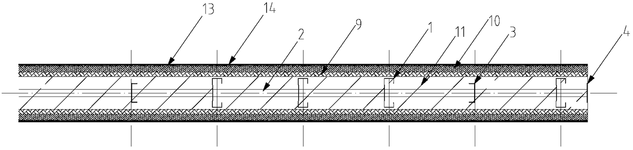 A light-steel keel composite wood wool panel for external hanging wall panel and manufacturing method thereof