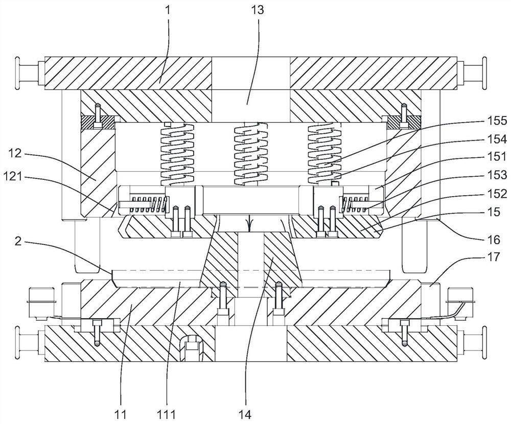 Thermal forming closing-in device