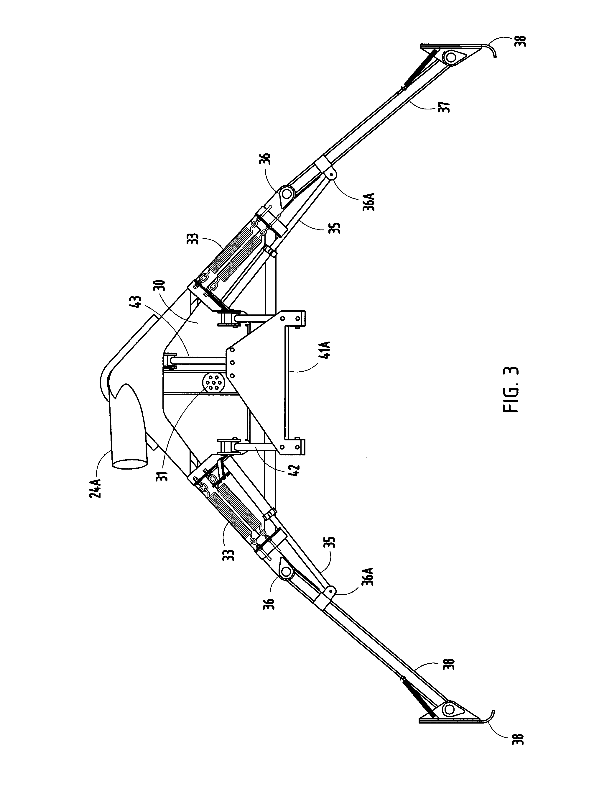 Vacuum truck with collapsible scraper and pivot relief