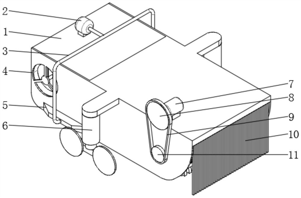 Milling device for old municipal roads