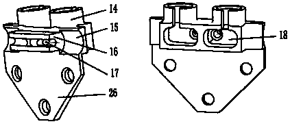 Impact reducing tail-section linear explosion separating device for small-diameter assisted takeoff rocket