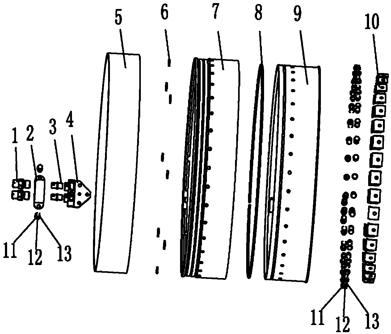 Impact reducing tail-section linear explosion separating device for small-diameter assisted takeoff rocket