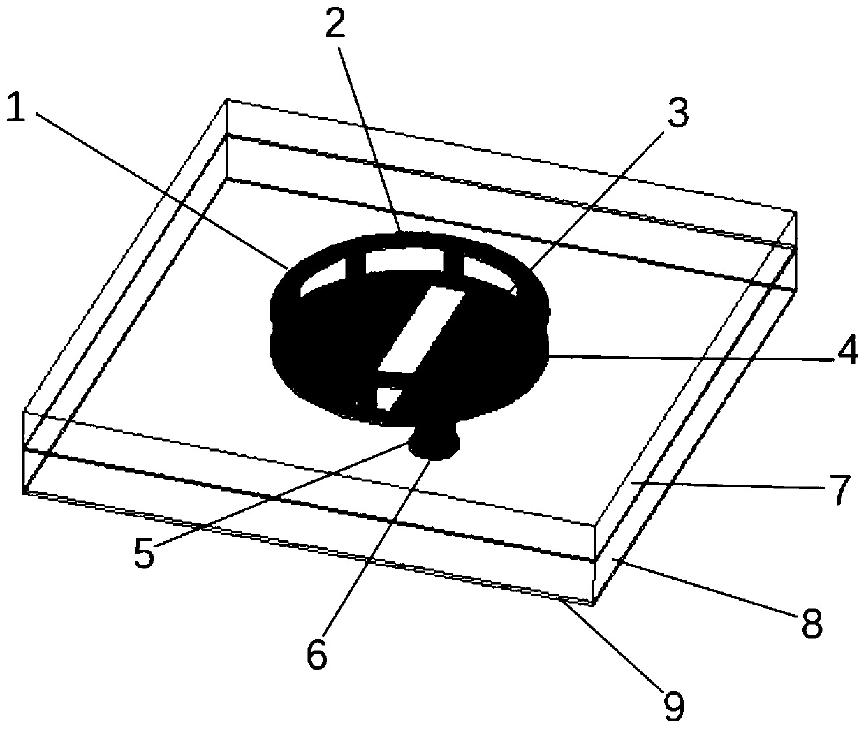 Low-profile two-dimensional wide-angle scanning circularly polarization phased-array antenna