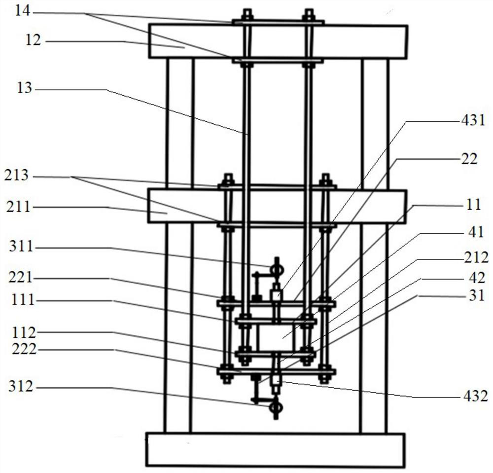 Reinforced concrete bond slip testing device