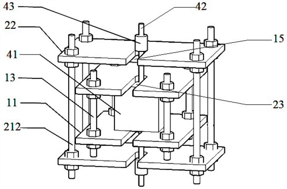 Reinforced concrete bond slip testing device