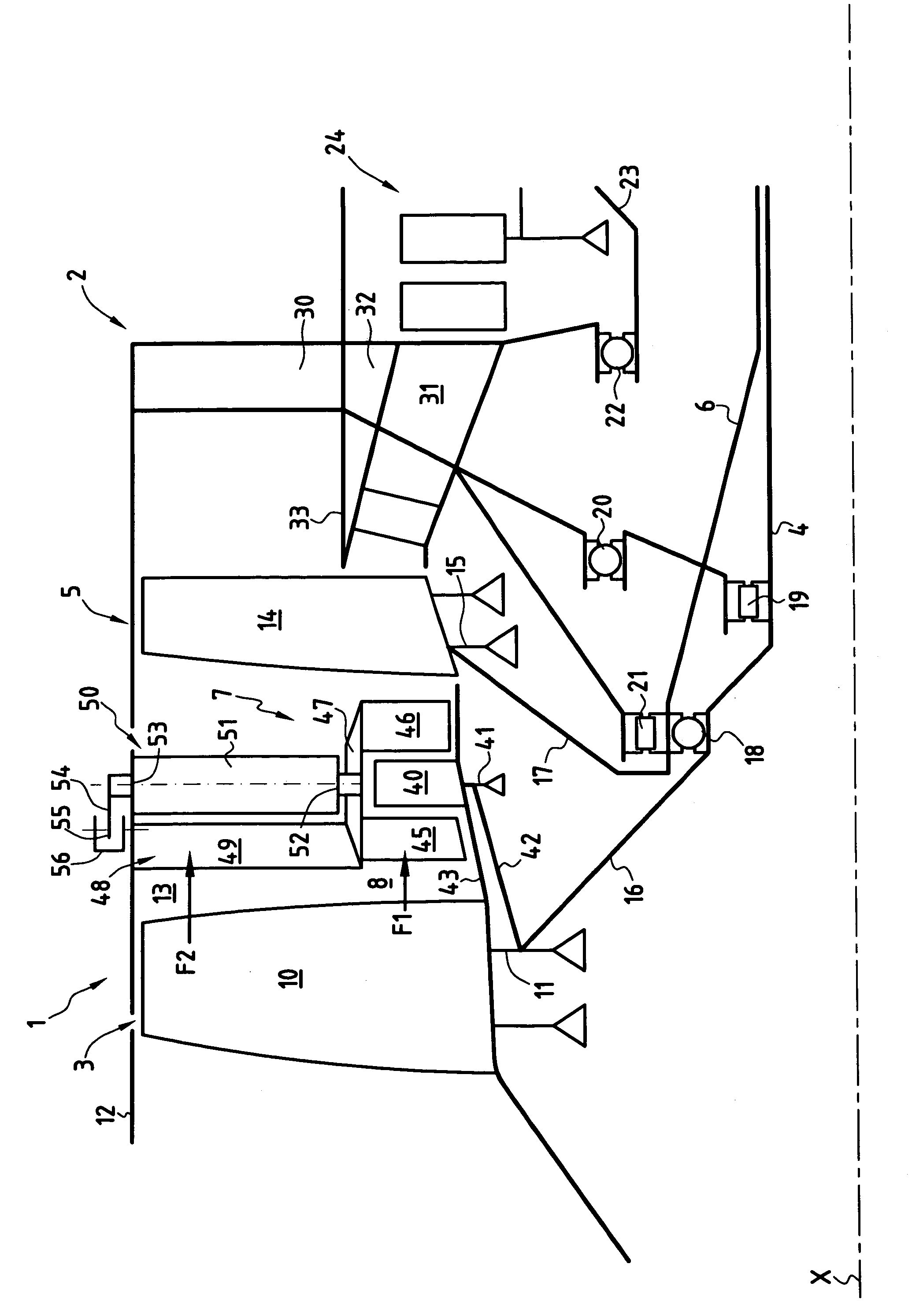 Three-spool by-pass turbojet with a high by-pass ratio