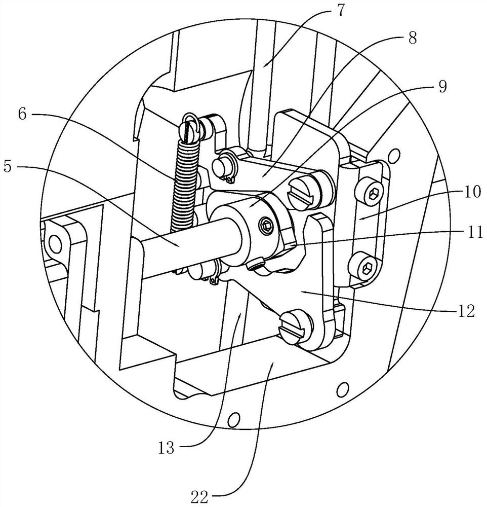 Thread trimming and presser foot lifting mechanism of sewing machine and sewing machine