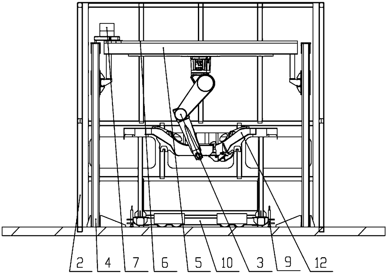 Cleaning and depainting system and inspection device for rail vehicle bogies