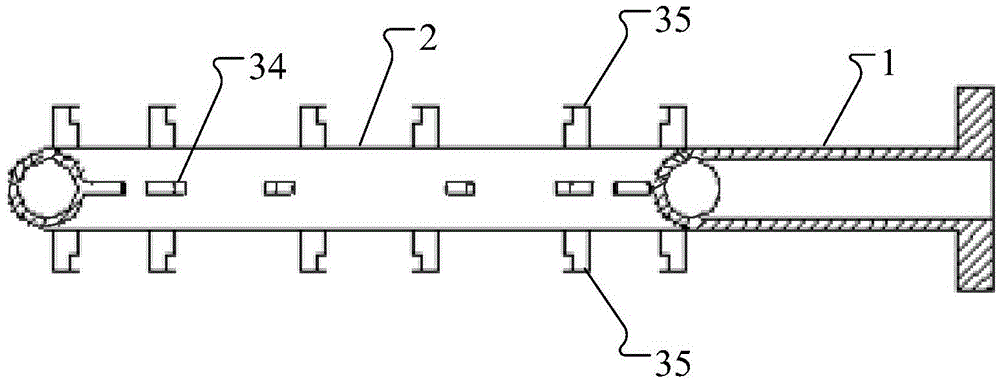 Whirl cold hydrogen pipe of hydrogenation reactor