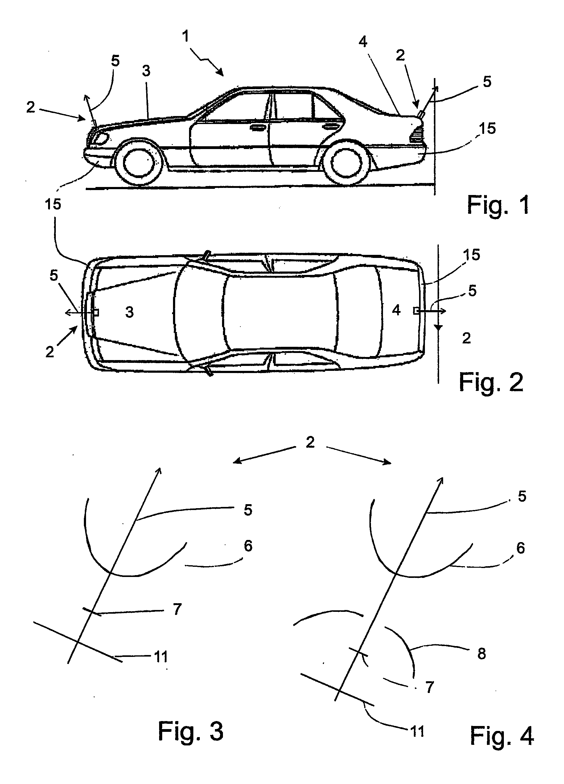 Vehicle comprising a catadioptric camera