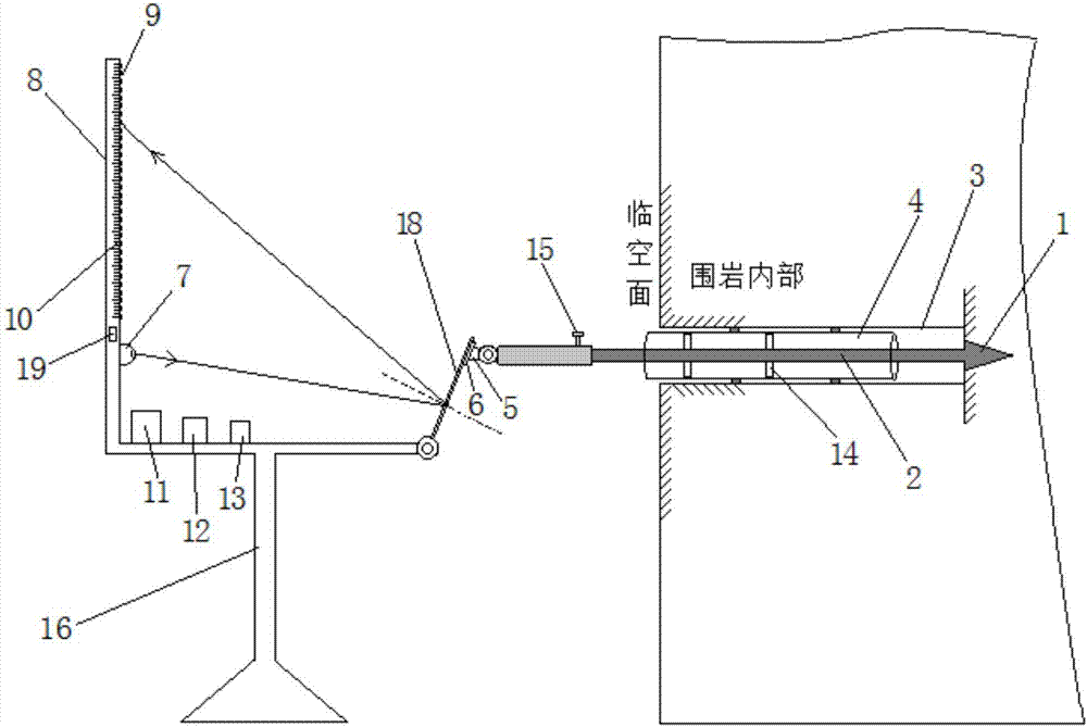 Real-time observation device for surrounding rock displacement of underground engineering