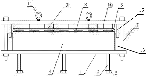 Bonding device and process for core disc air gap cushion block of shunt reactor