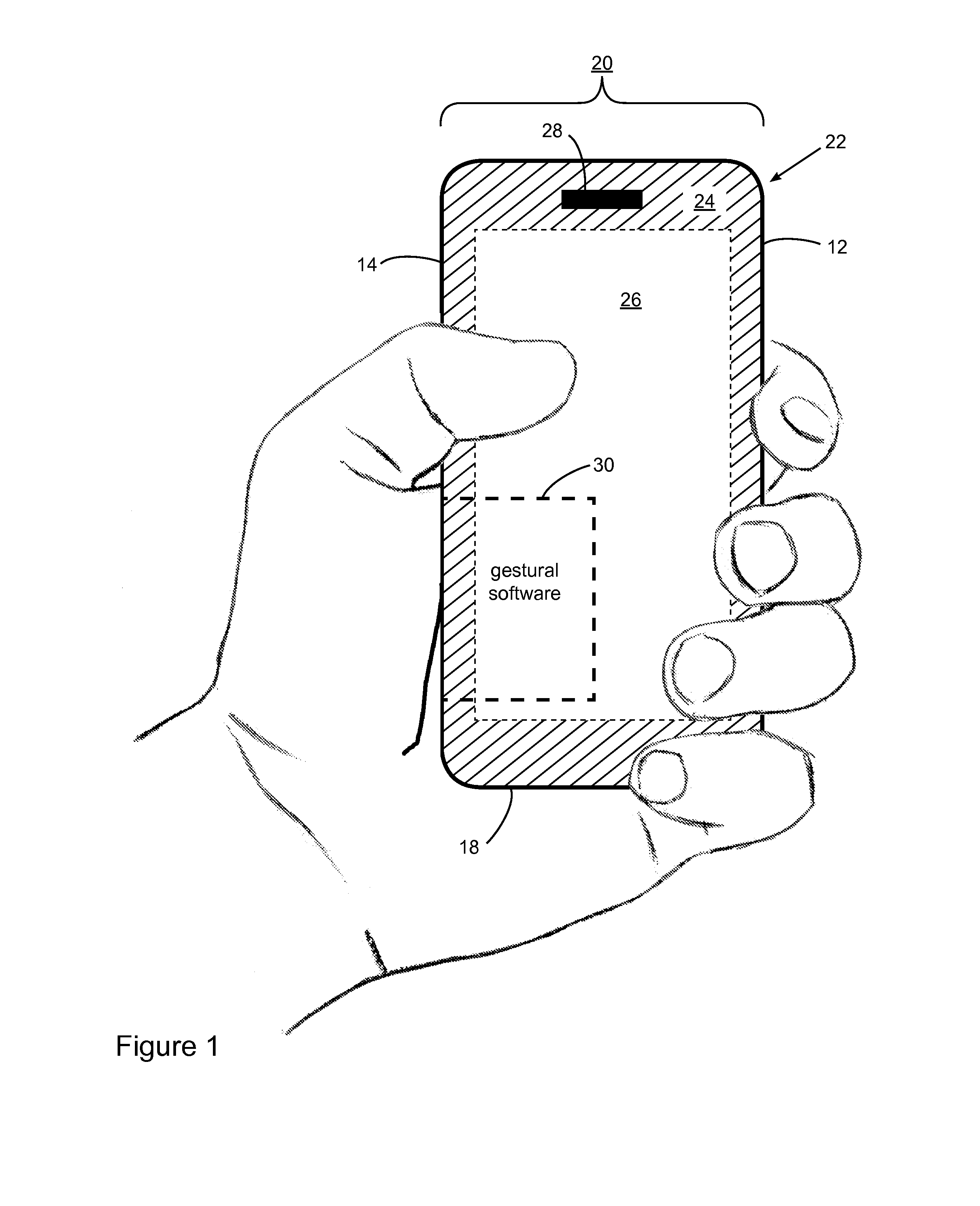 Electronic Display with a Virtual Bezel