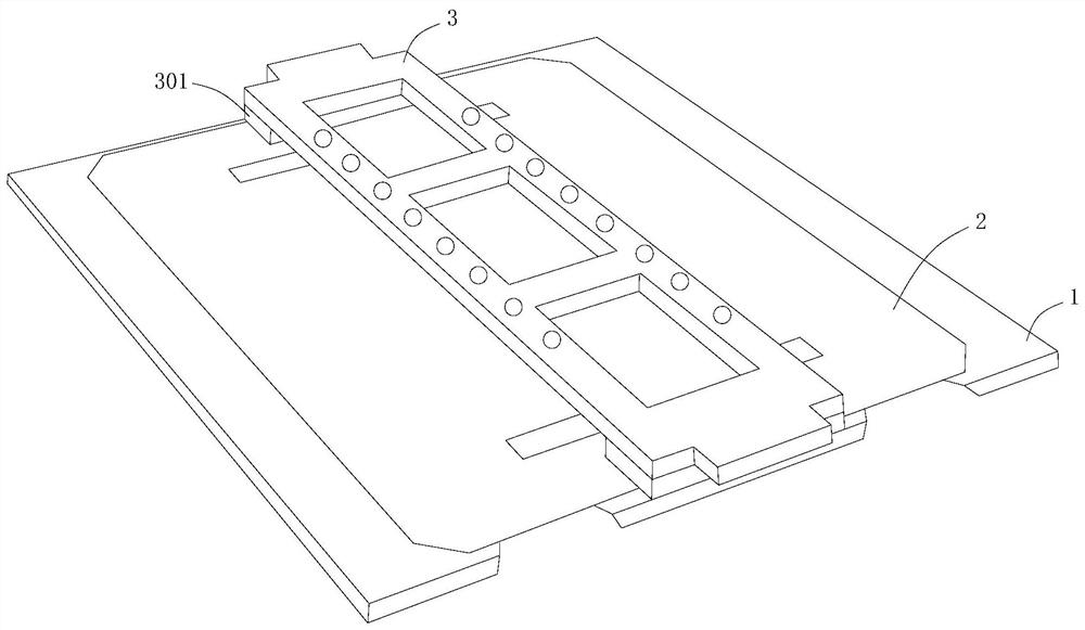 A fpc soft and hard combination board sandwich pressing carrier