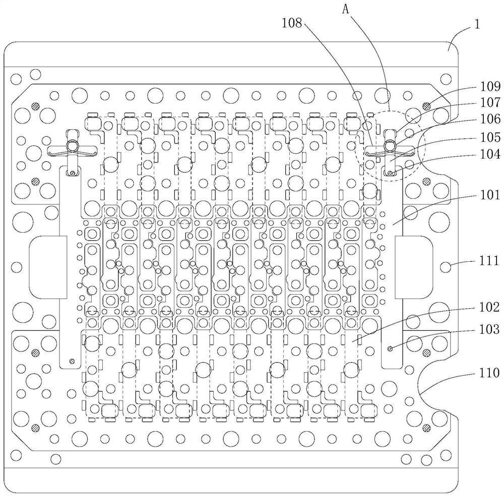 A fpc soft and hard combination board sandwich pressing carrier