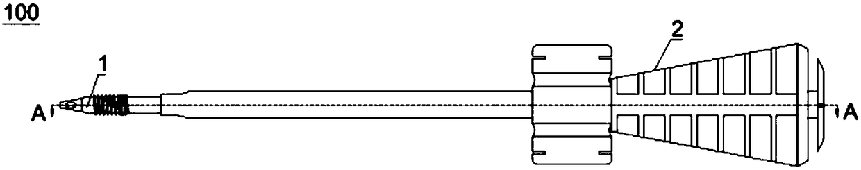 Knot-free anchor and implantation device thereof