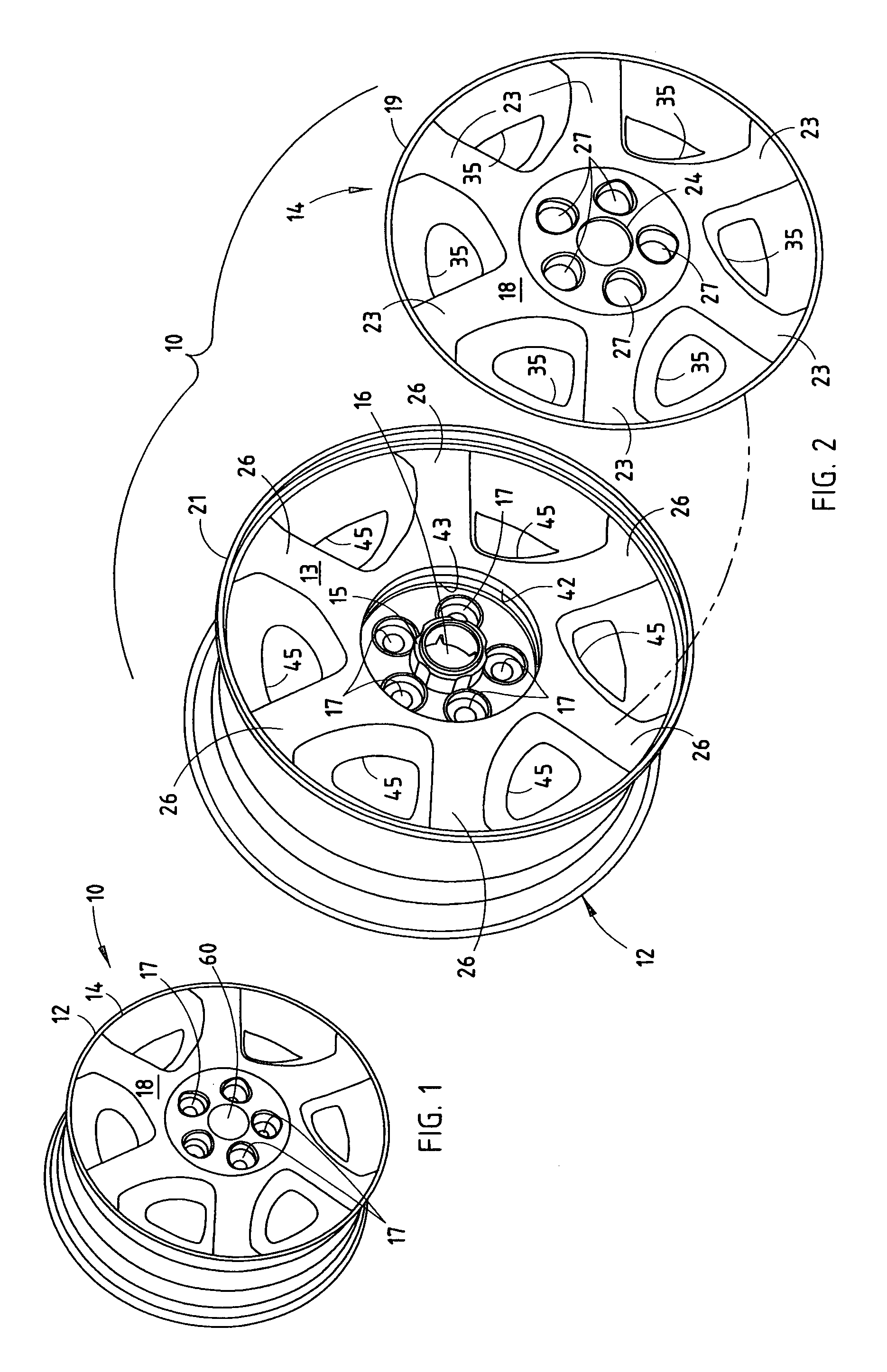 Wheel clad assembly