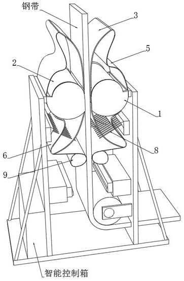 A high adsorption and penetration type coating device for steel strip processing