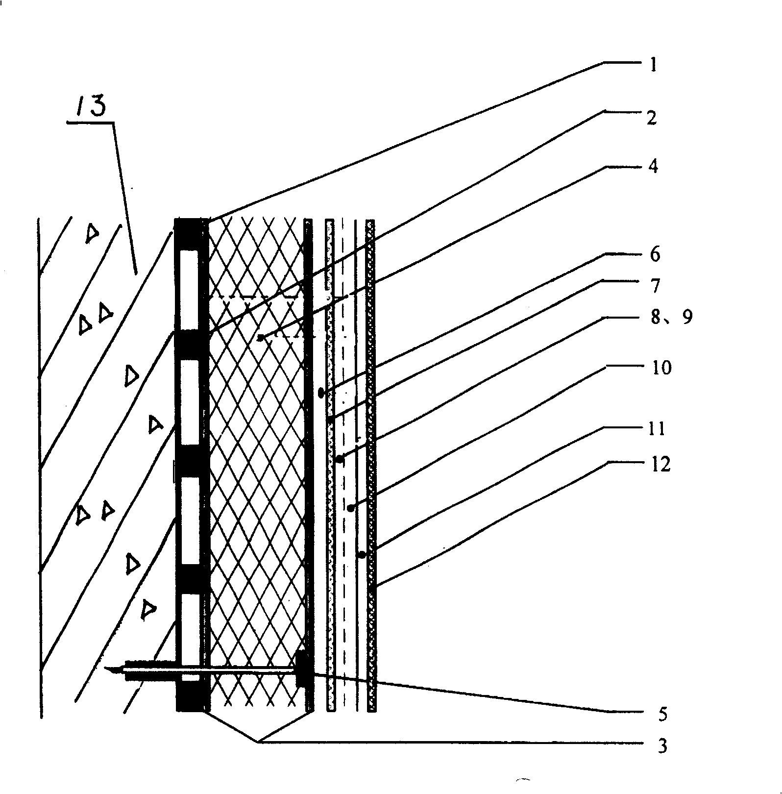 Heat insulating system outside external wall