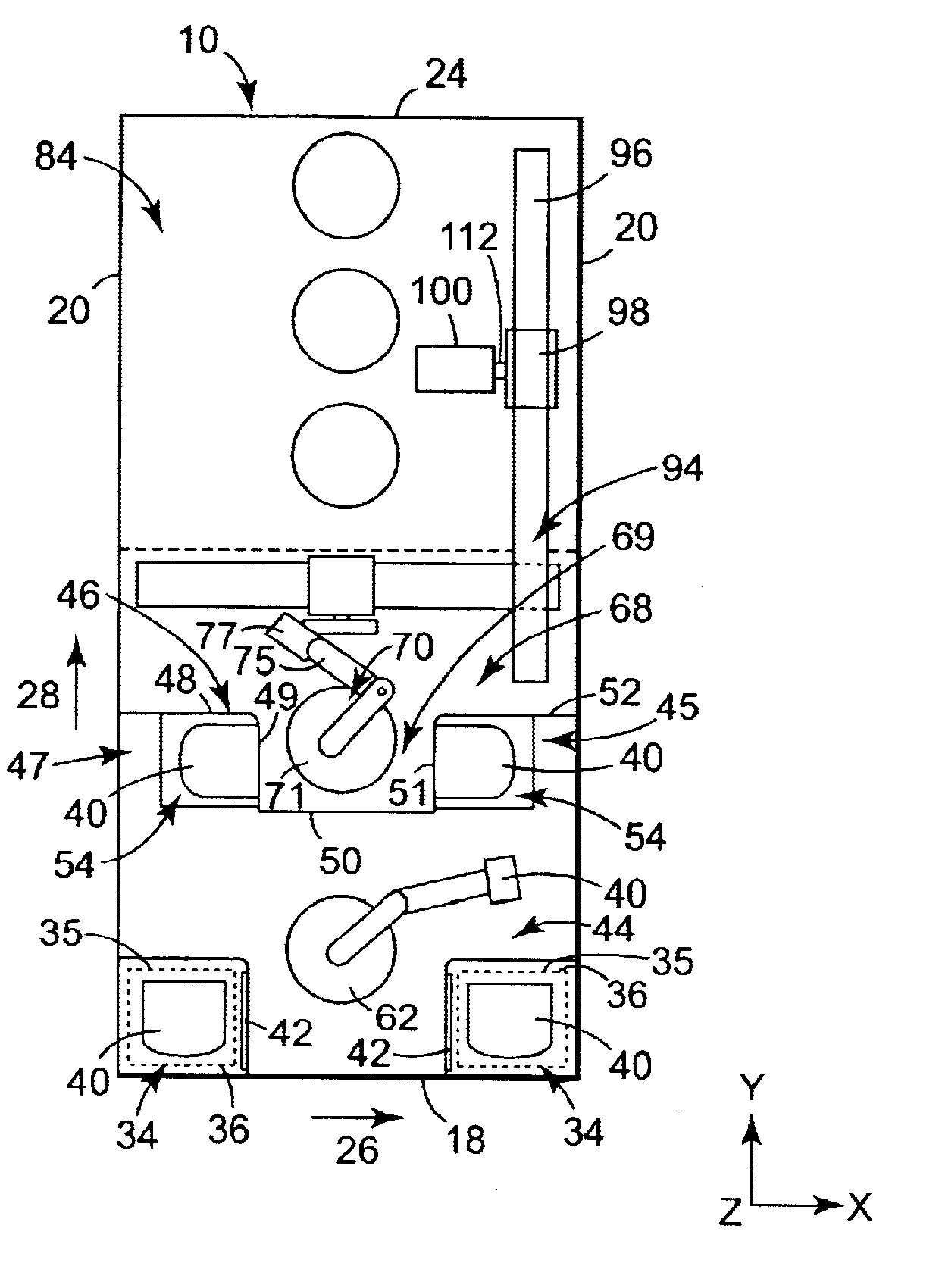 Reduced footprint tool for automated processing of microelectronic substrates