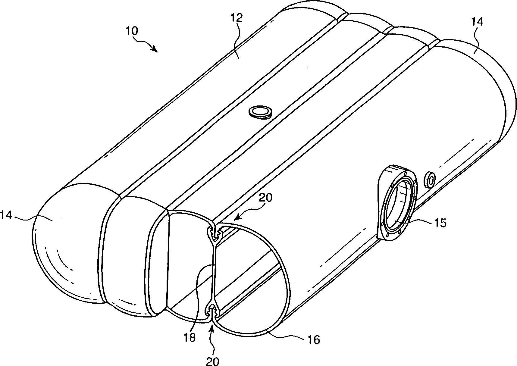 End closure modules for multi-cell pressure vessels, and pressure vessels and vehicles containing same