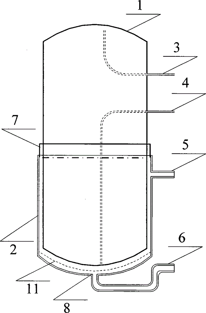 Enamel inner container water tank with condenser