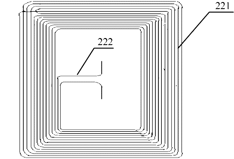 An induction antenna, an electronic tag and an electronic tag reader