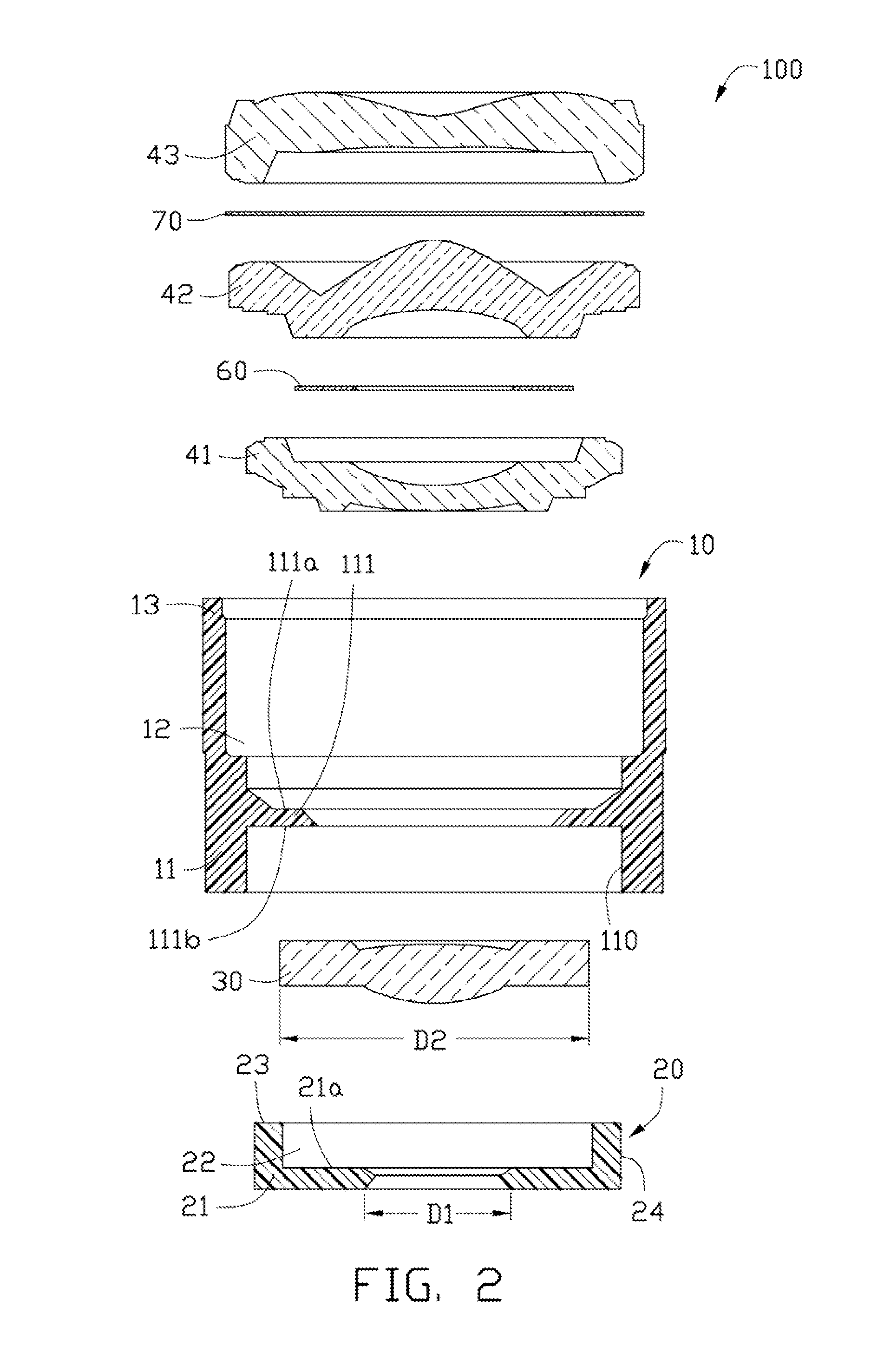 Fixed-focus lens module