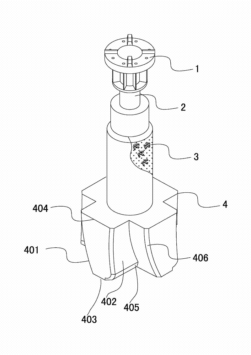 Stirring device for Kambara reactor (KR) molten iron desulfurization