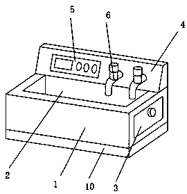 Cleaning and sterilizing water tank device with heat dissipation function