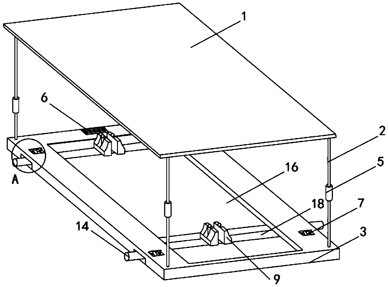 Car carrying basket anti-shaking mechanism of vertical circulation garage