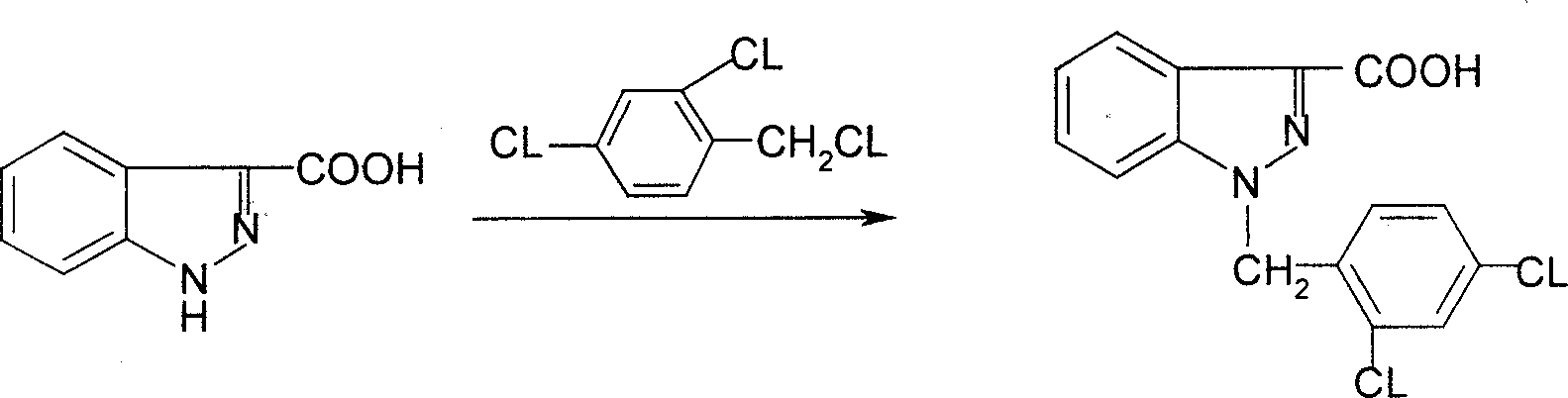 Process for synthesis of lonidamine