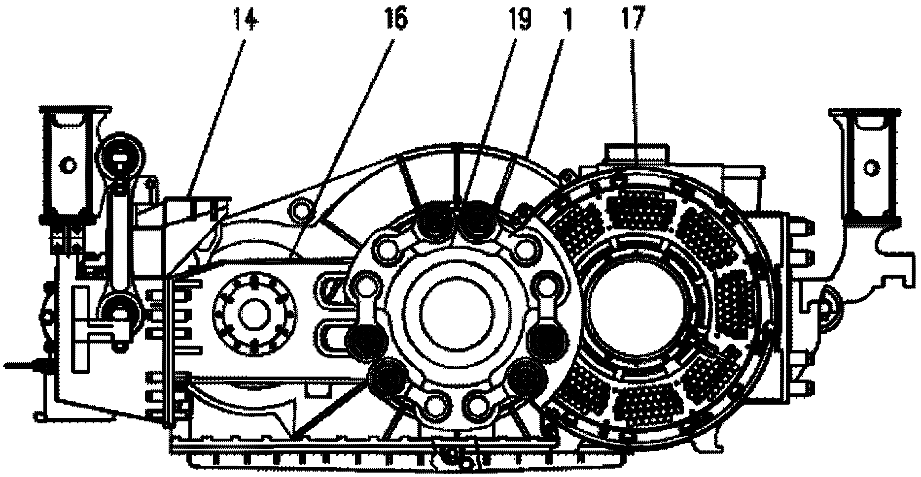 Device for driving bogie of electric locomotive