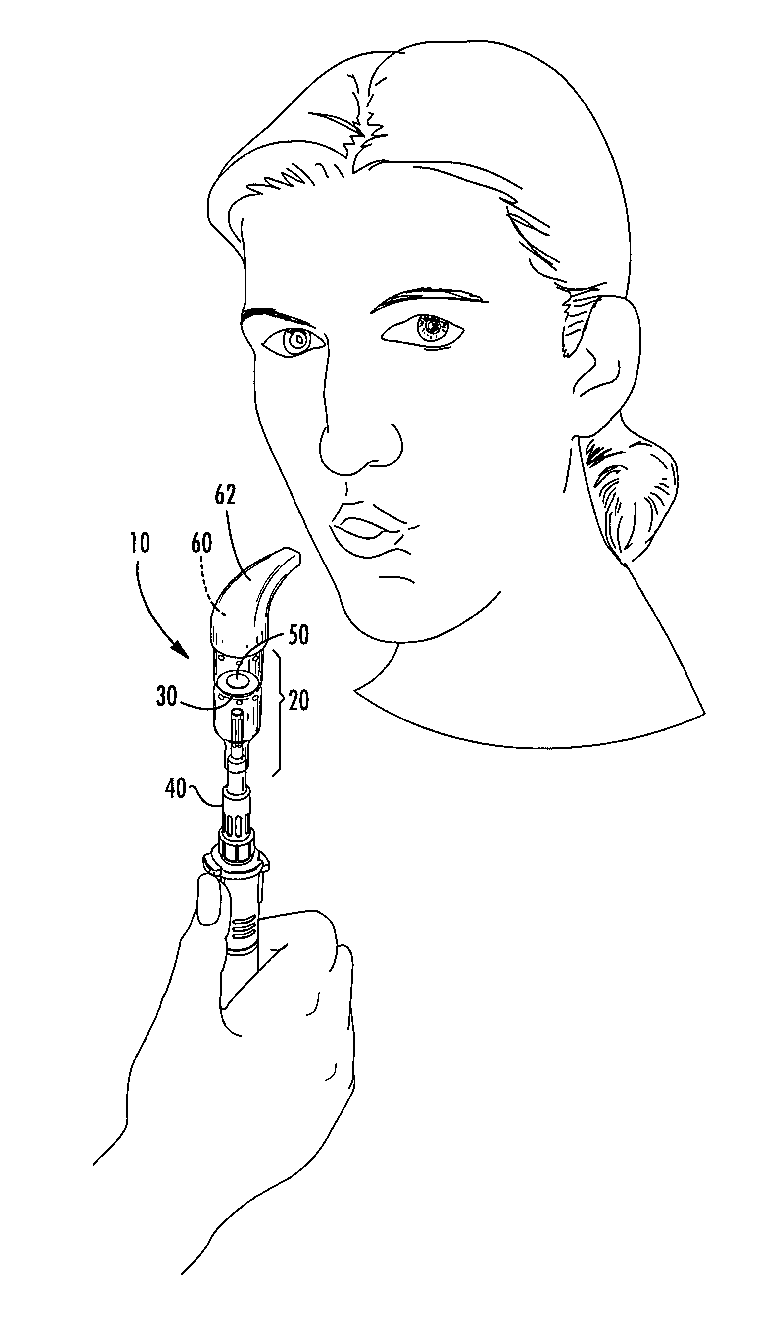 Device and method for delivering an aerosol drug