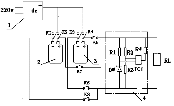 Uninterrupted rechargeable battery power supply