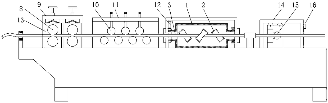 Steel bar straightening machine