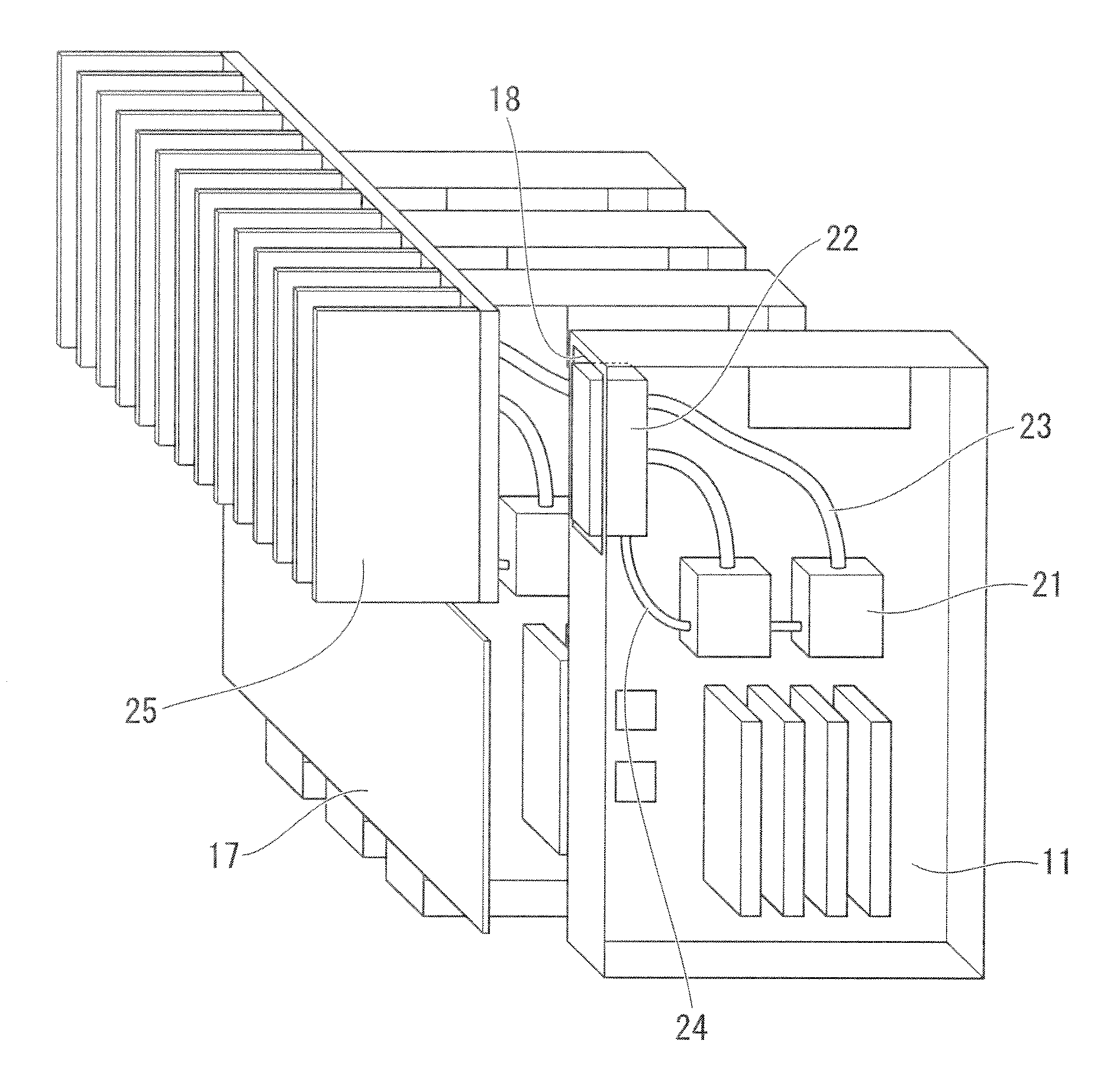 Heat conveying structure for electronic device