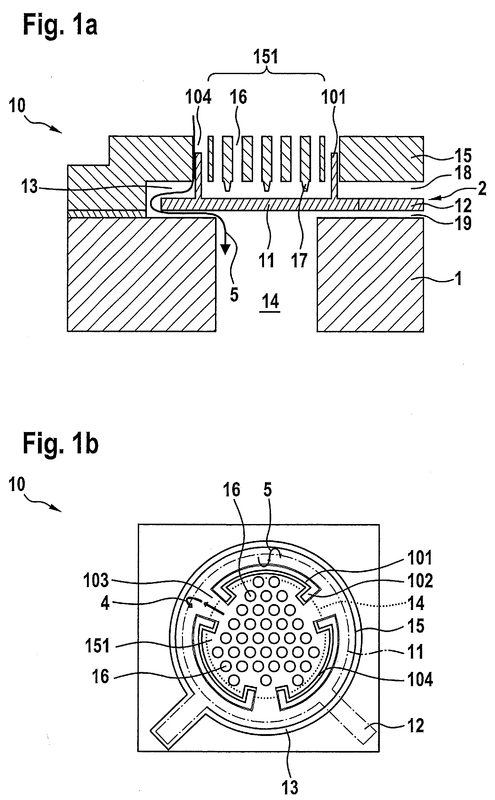 Component having a micromechanical microphone structure