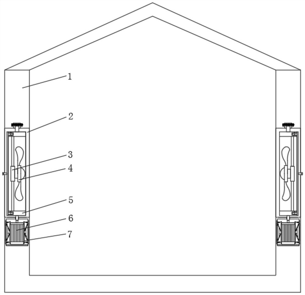 Wind direction changing mechanism for energy-saving building ventilation device