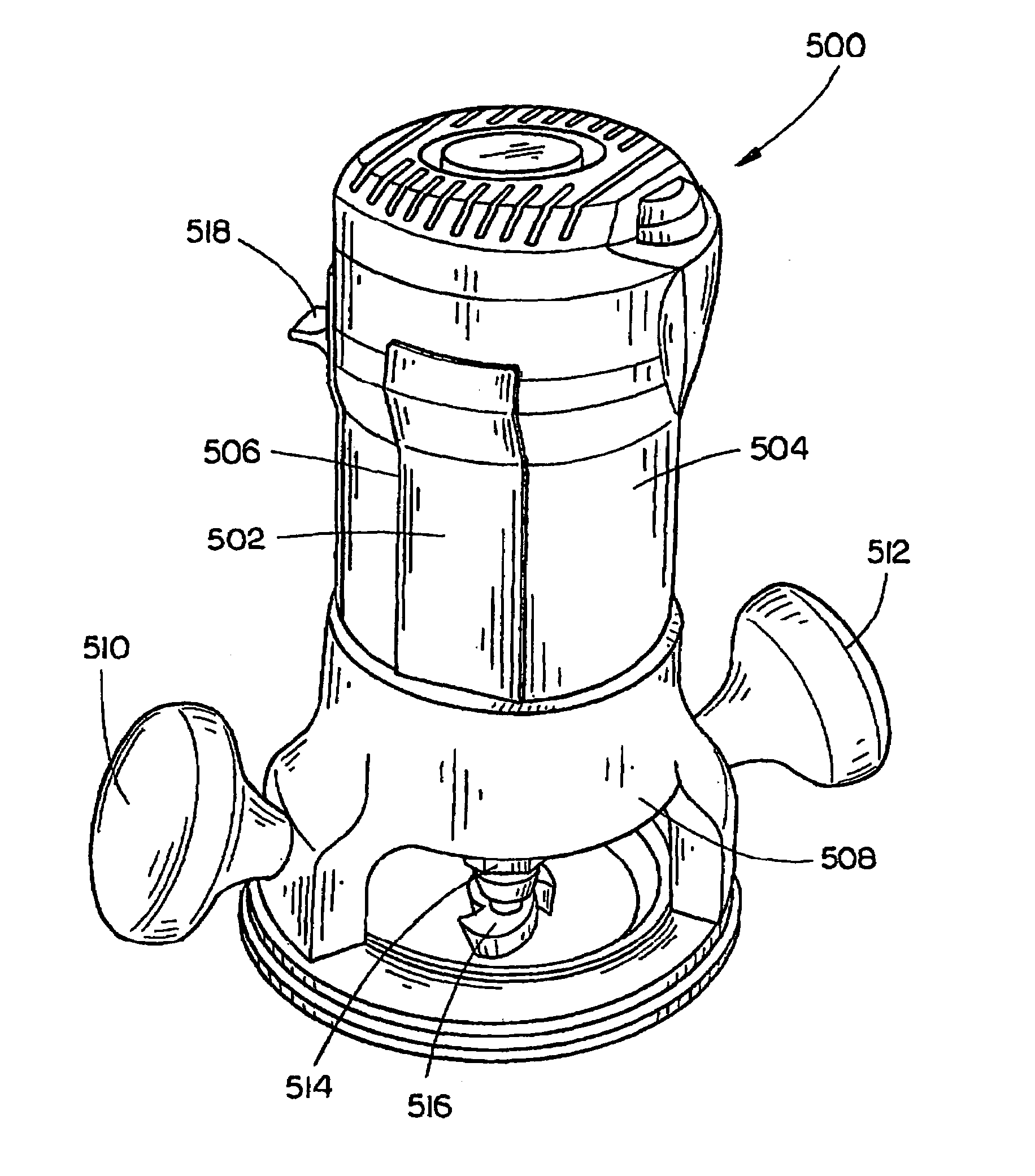 Ergonomic router assembly