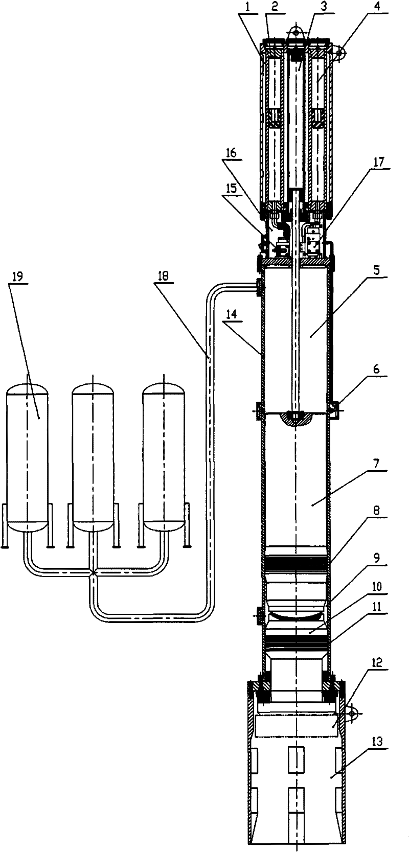 Multi-function closed cylinder type hydraulic piling hammer