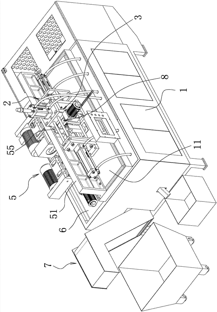 Flat bed type automatic forming device for machining winding shaft sleeve