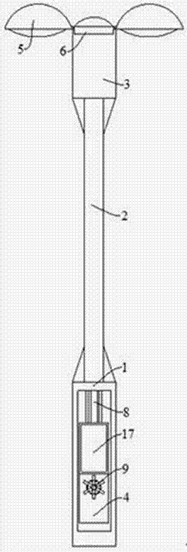 Bottom-mounted hand-control mechanism for garden lighting street lamp