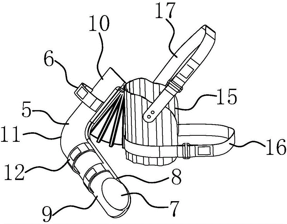 Gradual inflatable shoulder joint brace realizing self-control