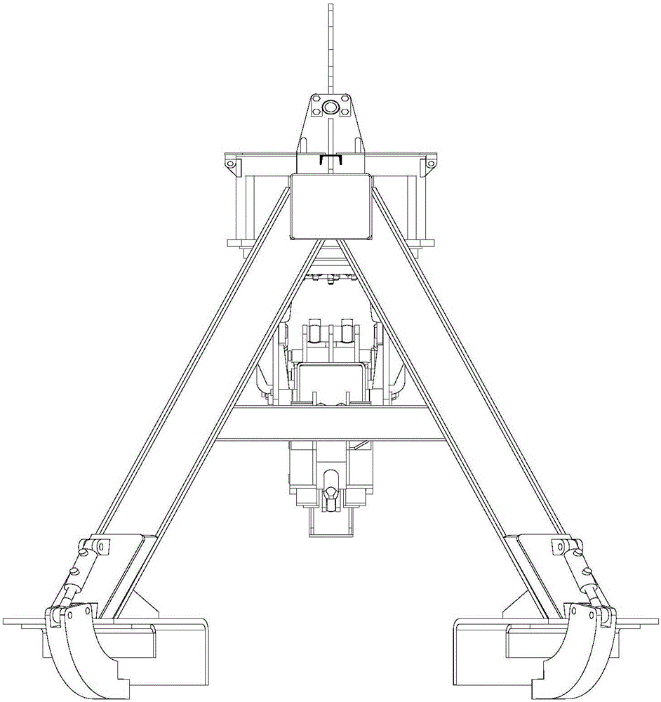 Bridge-type mechanical arm for steel ladle lining refractory disassembly and operating method thereof