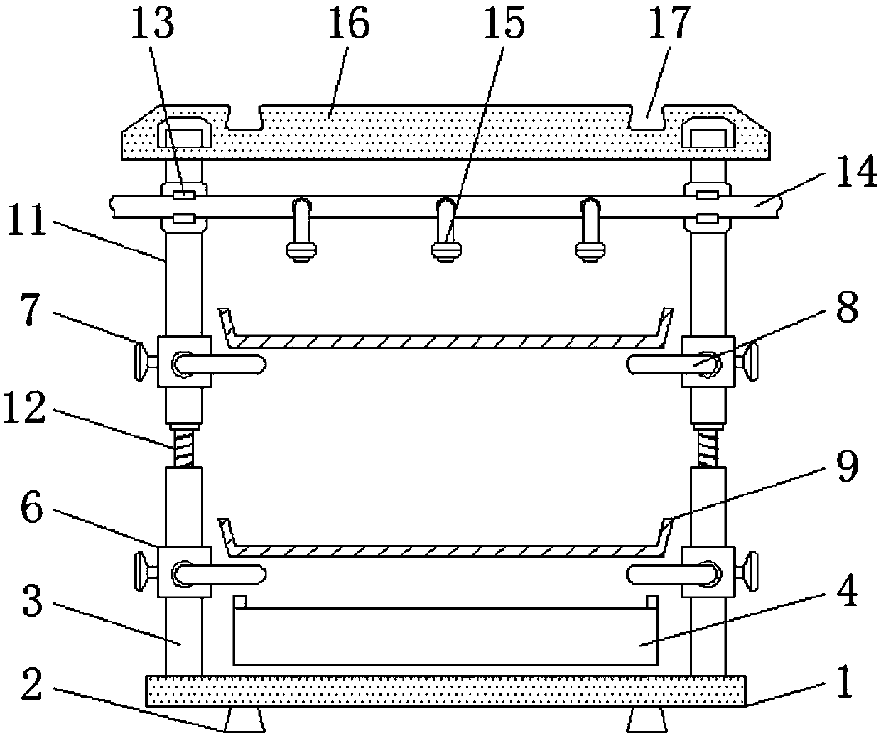 Combined type culture shelf used for edible mushroom planting