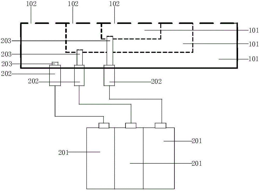 False pressure head and operating method thereof