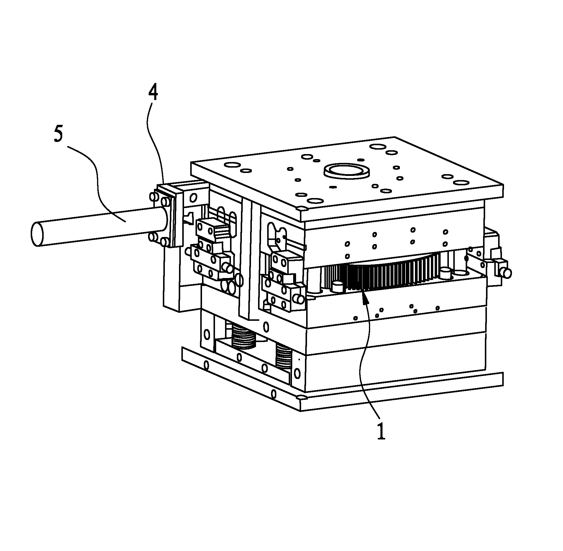 Rotating laminated type injection mould and injection method using same