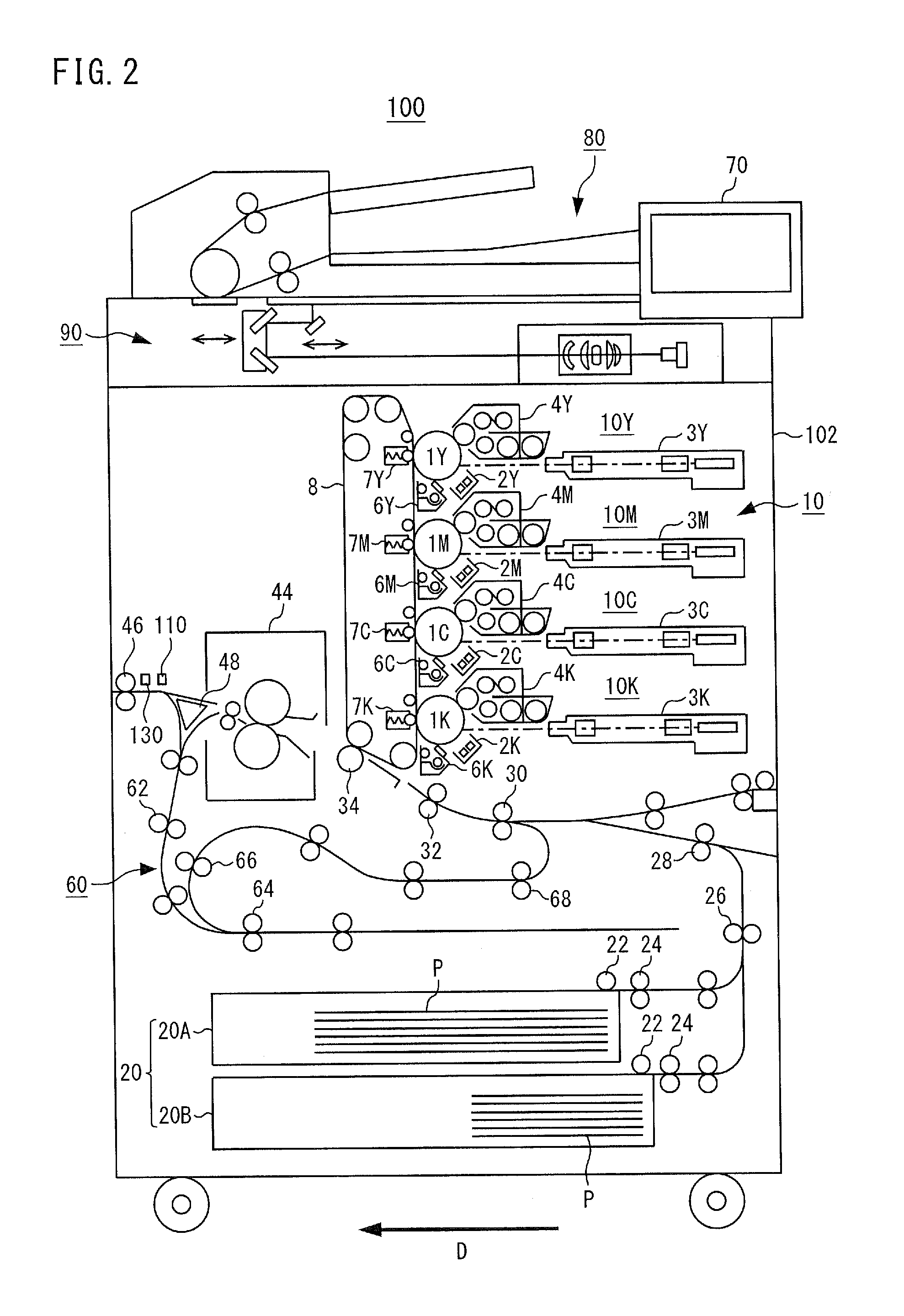 Temperature-measuring device that measures temperature of sheet, and image-forming apparatus using the same