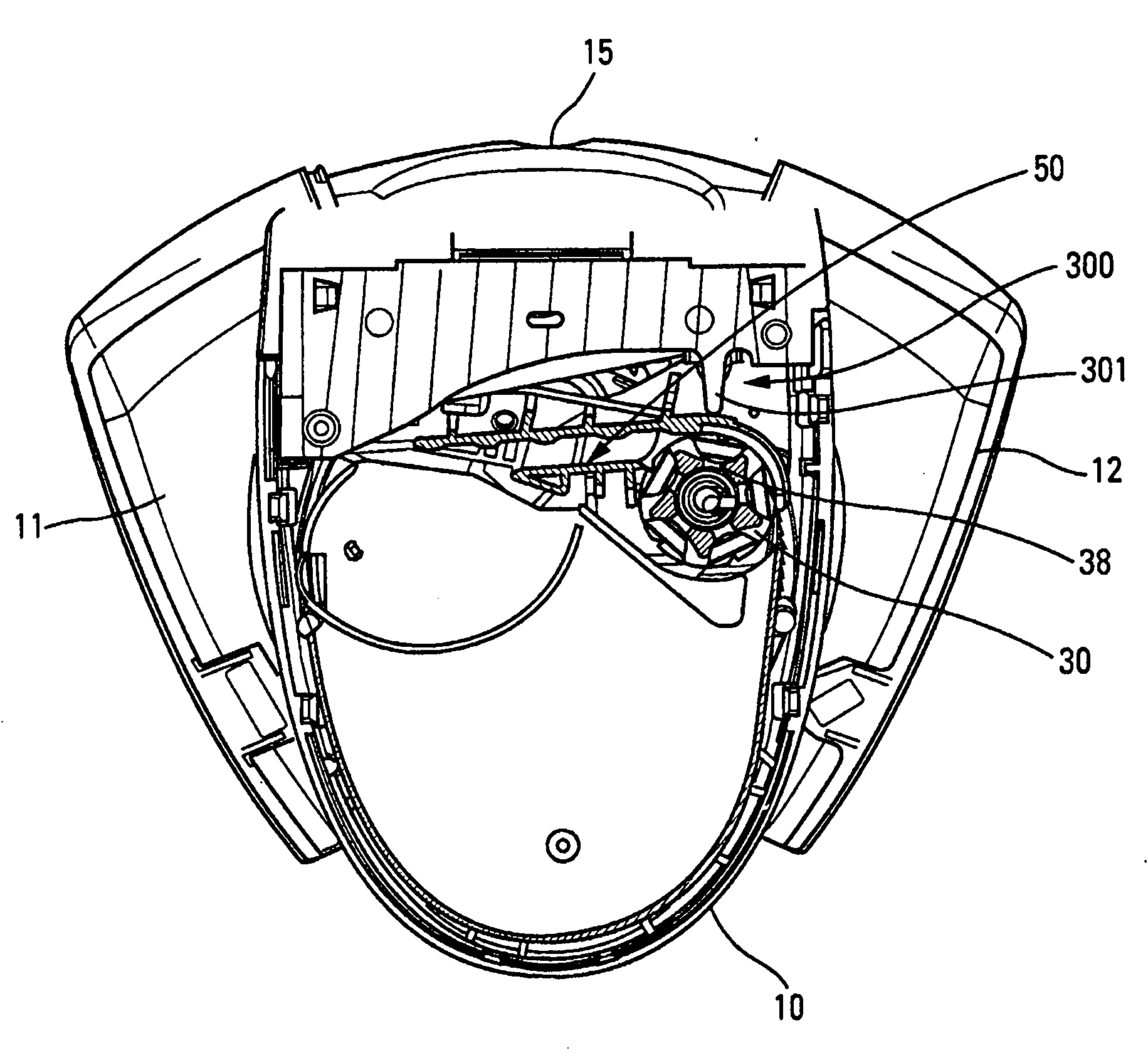 Device for distributing a fluid product